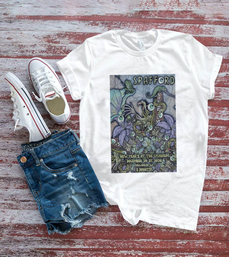 Spafford New Year’s At The Vivarium December 29 31 2026 Milwaukee WI 3 Nights T-Shirt