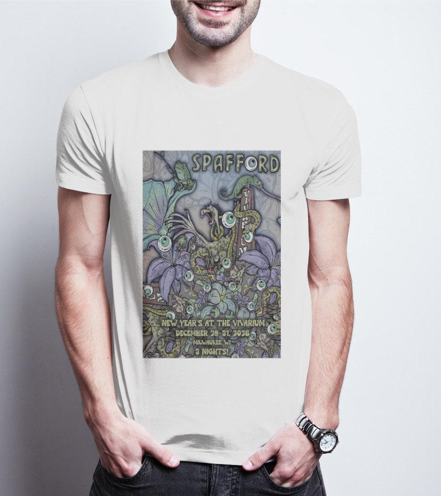 Spafford New Year’s At The Vivarium December 29 31 2026 Milwaukee WI 3 Nights T-Shirt