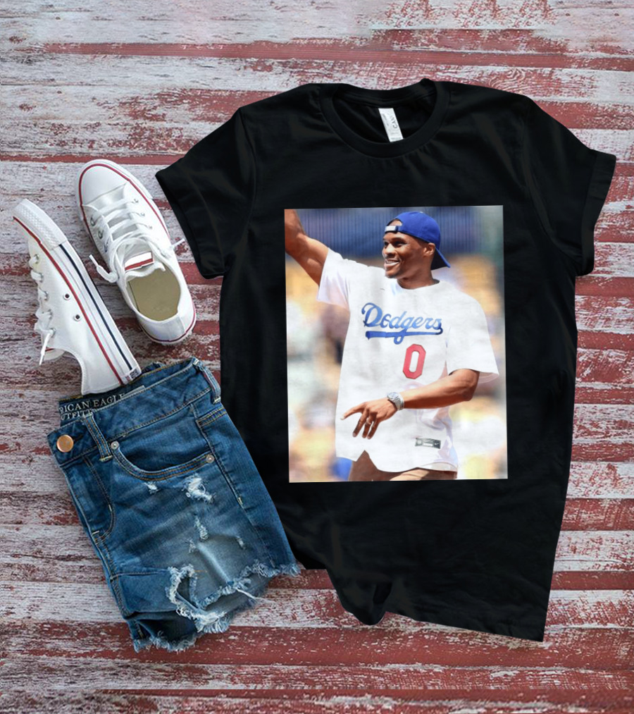 Russell Westbrook Dodgers 0 Jersey Celebration T-Shirt