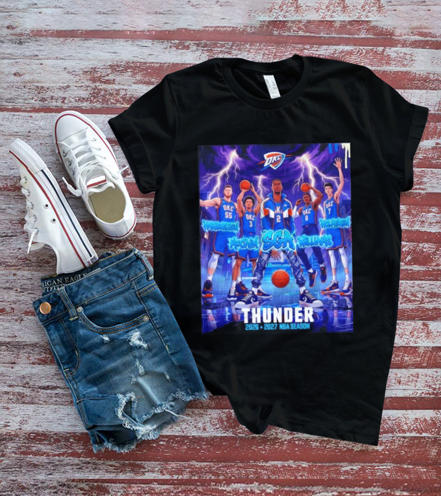 OKC Thunder 2026 2027 NBA Season SGA Hartenstein McCain Williams Holmgren T-Shirt