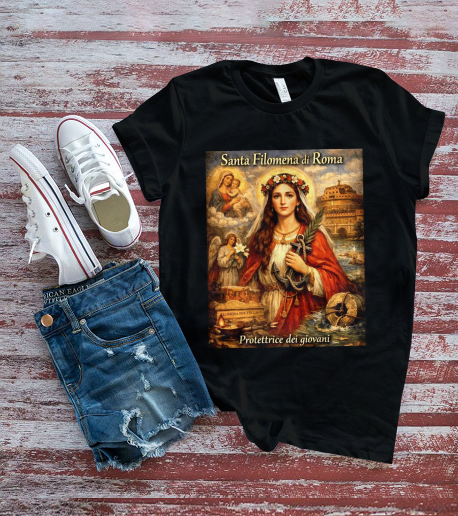 Santa Filomena Di Roma Protettrice Dei Giovani Sant'Angelo T-Shirt