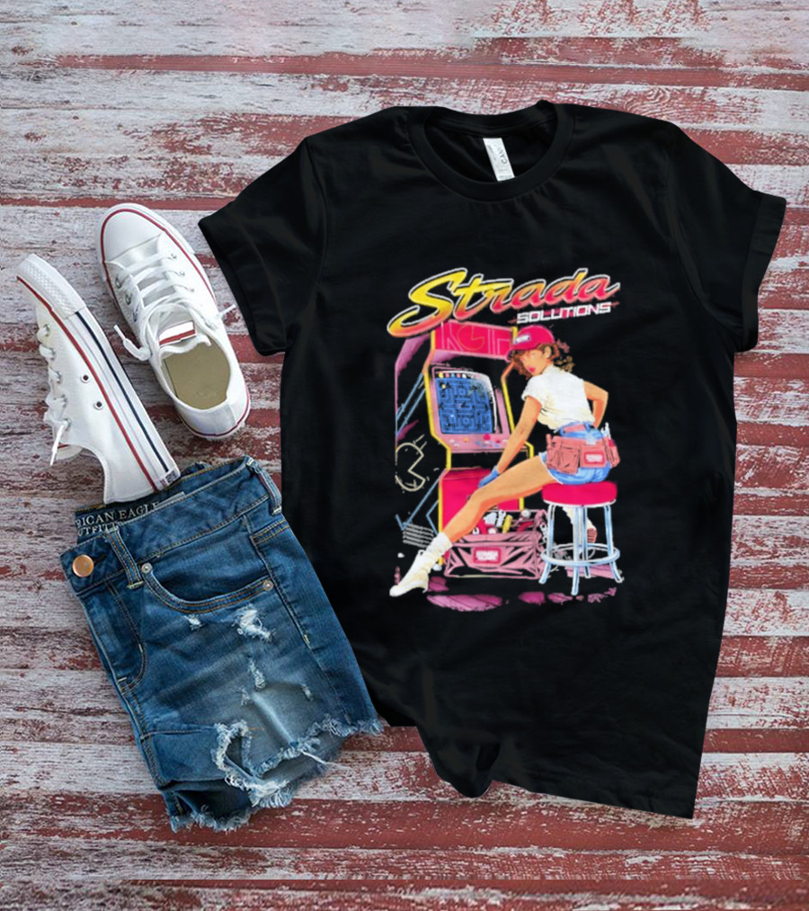 Strada Solutions Arcade Mechanic Retro Gaming T-Shirt