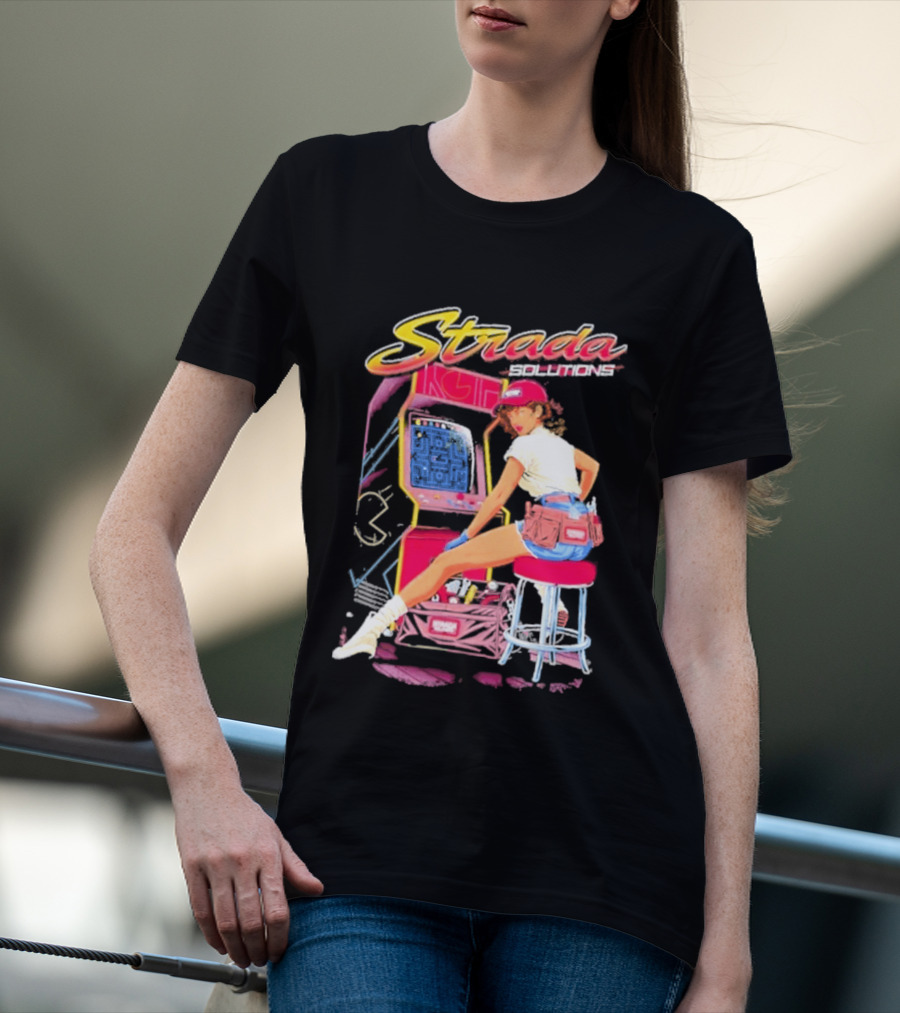 Strada Solutions Arcade Mechanic Retro Gaming T-Shirt