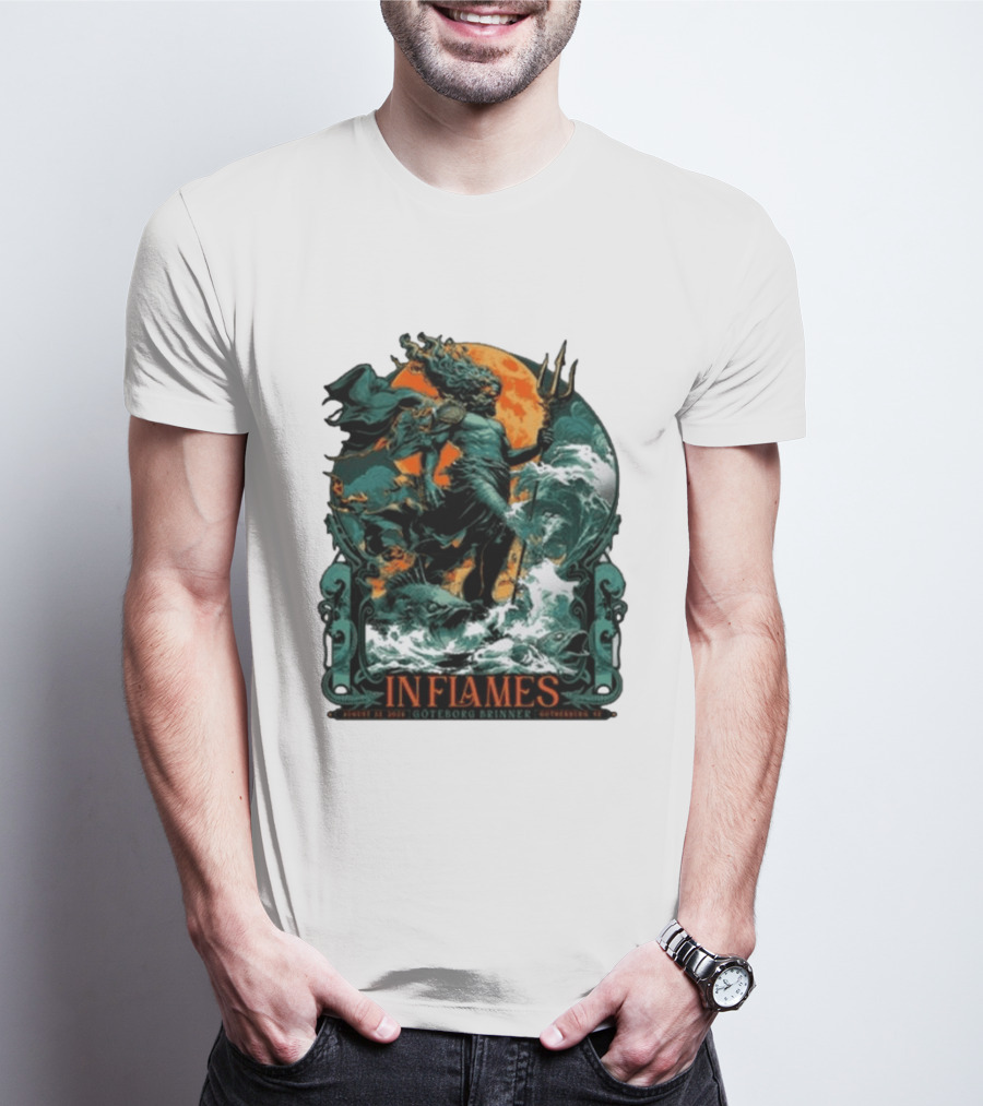 In Flames August 31 2026 Göteborg Brinner Sweden Show T-Shirt