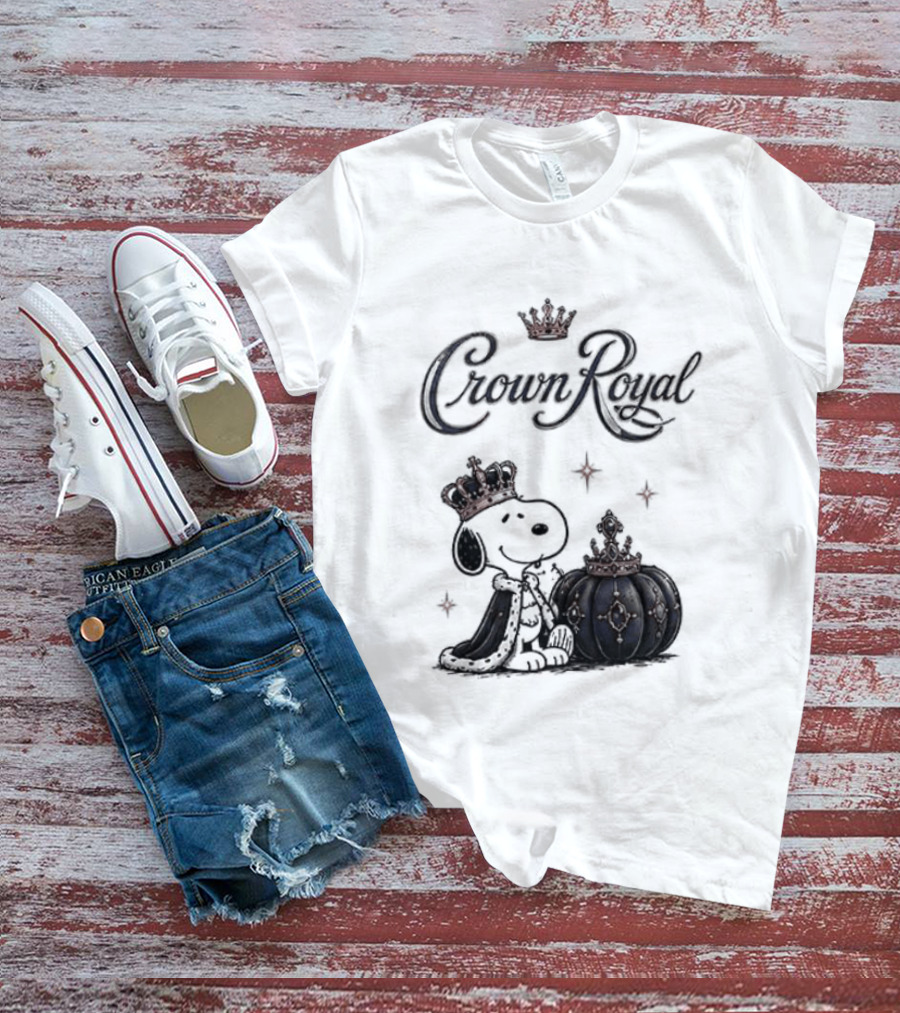 Peanuts Snoopy Crown Royal Boos Only With Crown And Royal T-Shirt