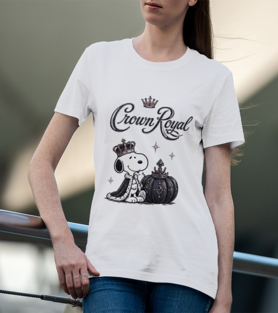 Peanuts Snoopy Crown Royal Boos Only With Crown And Royal T-Shirt