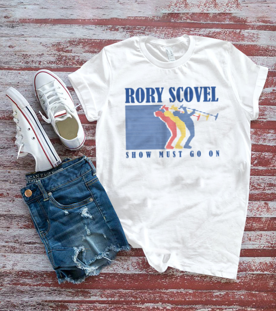 Rory Scovel Show Must Go On Colorful Trumpet Players T-Shirt