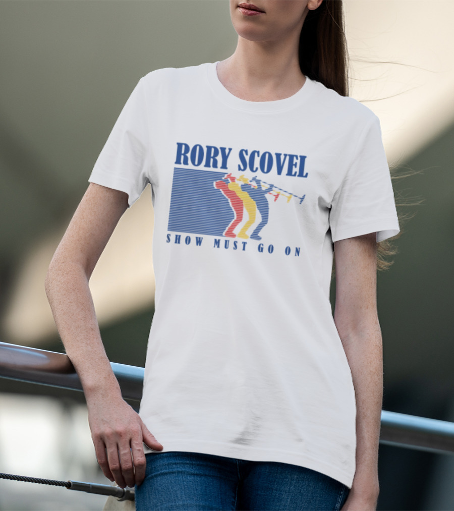 Rory Scovel Show Must Go On Colorful Trumpet Players T-Shirt