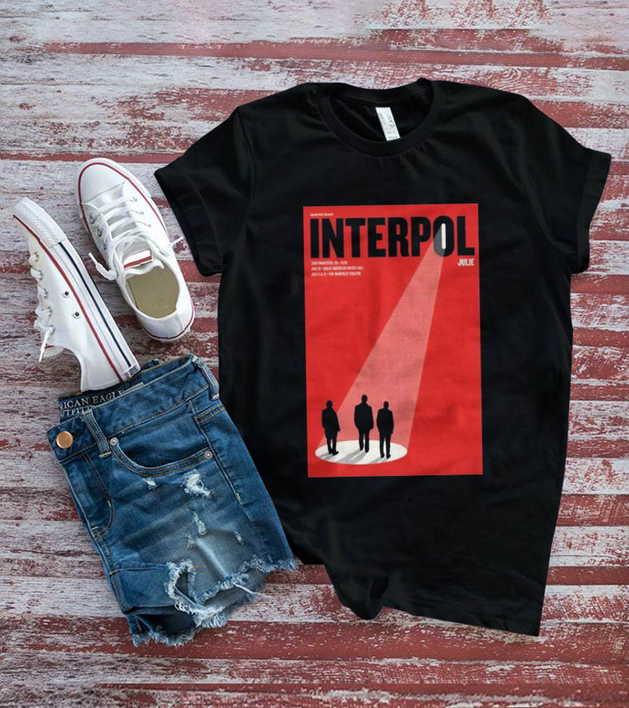Interpol San Francisco 2026 Great American Music Hall Warfield Theatre Event Julie T-Shirt