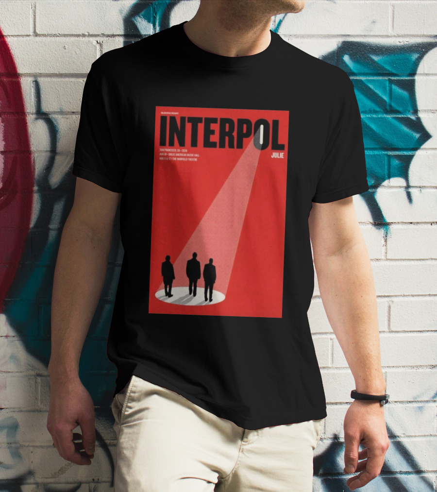Interpol San Francisco 2026 Great American Music Hall Warfield Theatre Event Julie T-Shirt