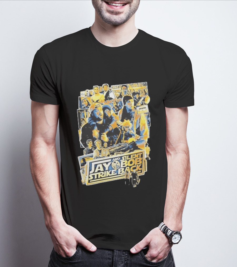 Jay And Silent Bob Strike Back Movie Collage Kevin Smith T-Shirt