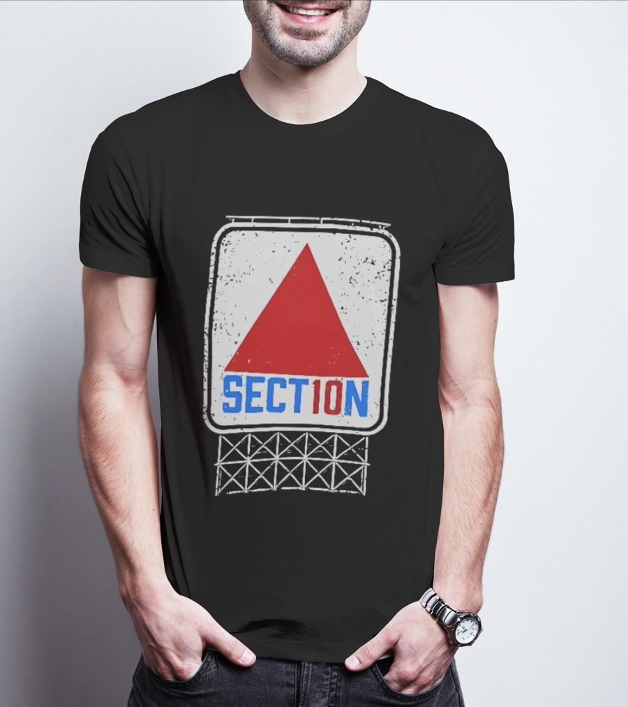 Section 10 Boston Red Sox Fenway Park Baseball Triangular Sign T-Shirt