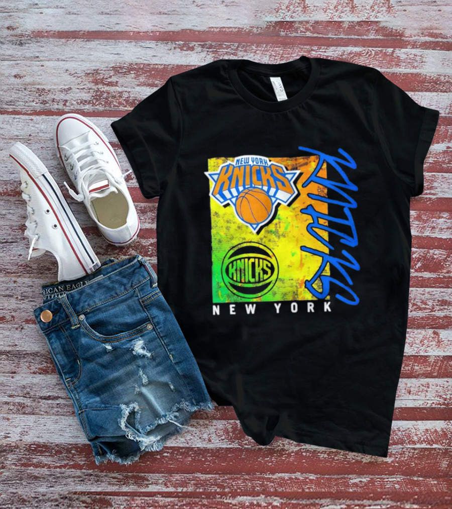 New York Knicks Basketball Team NBA Vibrant Graphic Knicks New York T-Shirt