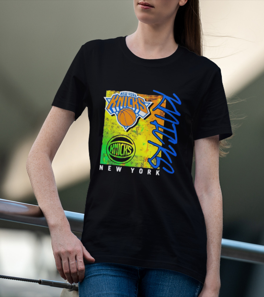 New York Knicks Basketball Team NBA Vibrant Graphic Knicks New York T-Shirt