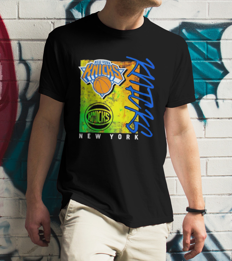 New York Knicks Basketball Team NBA Vibrant Graphic Knicks New York T-Shirt