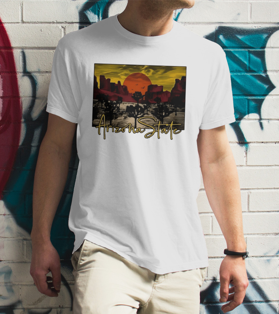 Arizona State Desert Sunset Landscape Scene T-Shirt