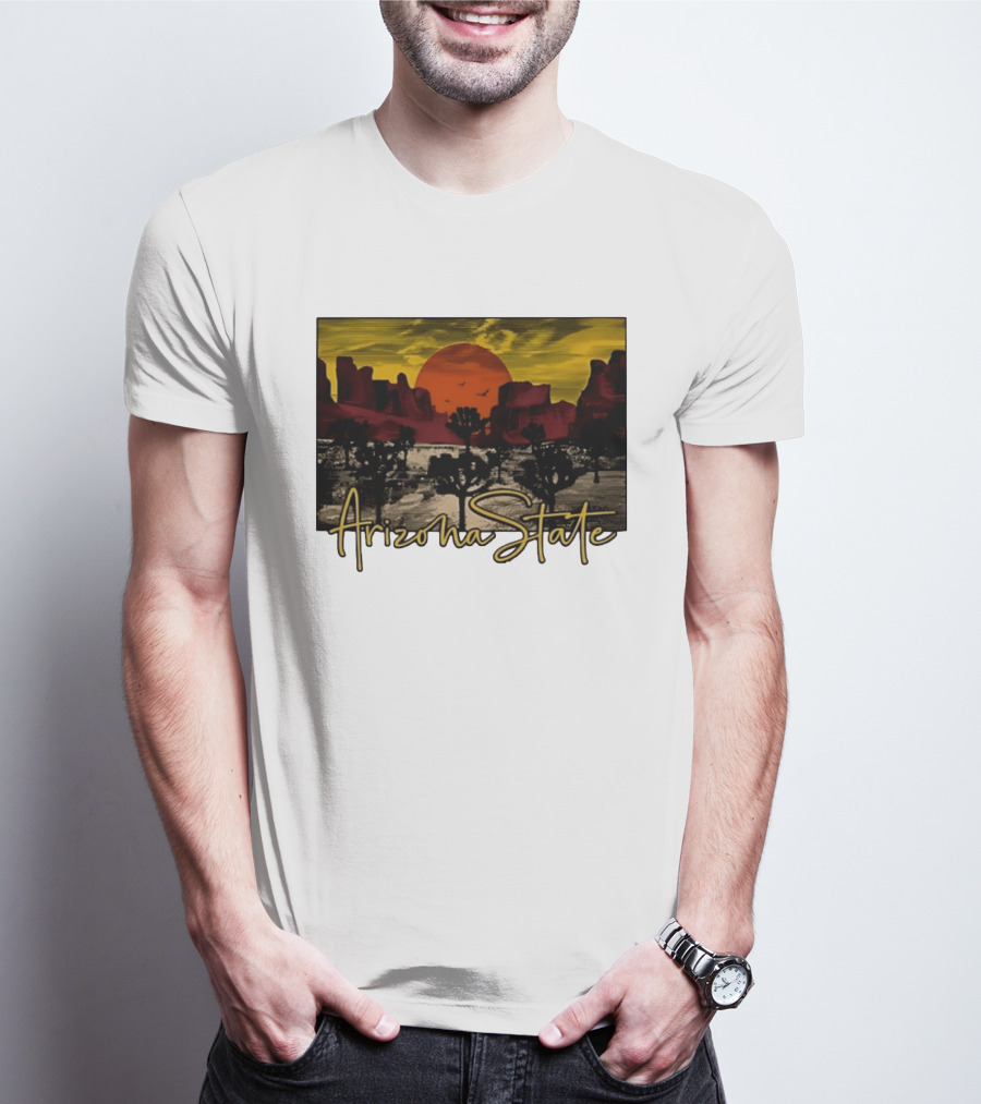 Arizona State Desert Sunset Landscape Scene T-Shirt