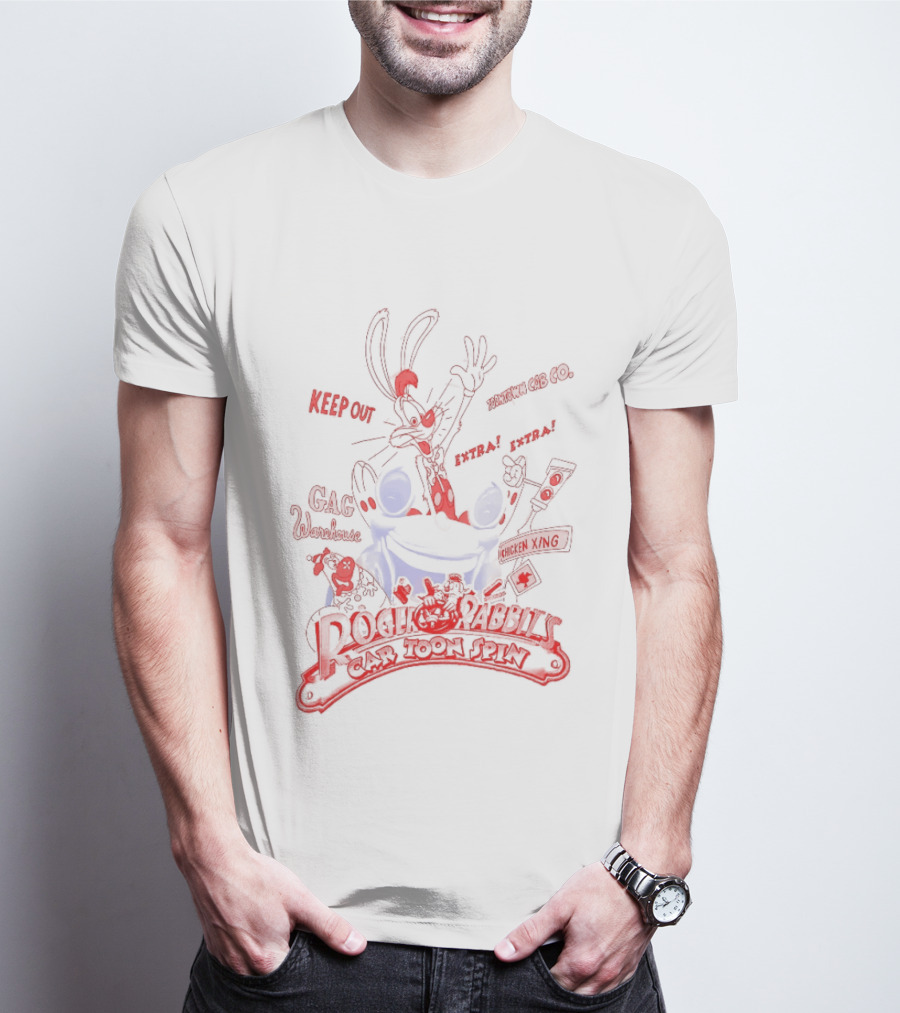 Roger Rabbit Benny The Cab Toontown Keep On Running Smile Darn Ya Smile Disney T-Shirt
