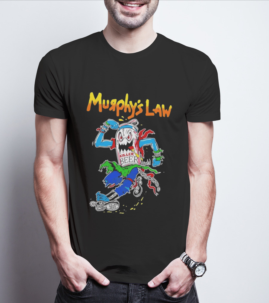 Murphy's Law Killer Beer Crossover Thrash Monster Can Running T-Shirt