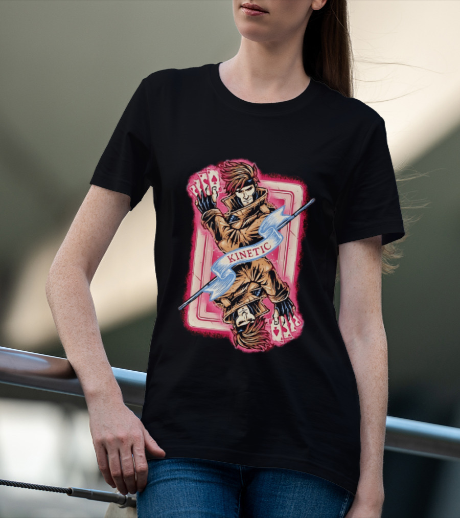 Gambit Kinetic Playing Card X Men Marvel T-Shirt