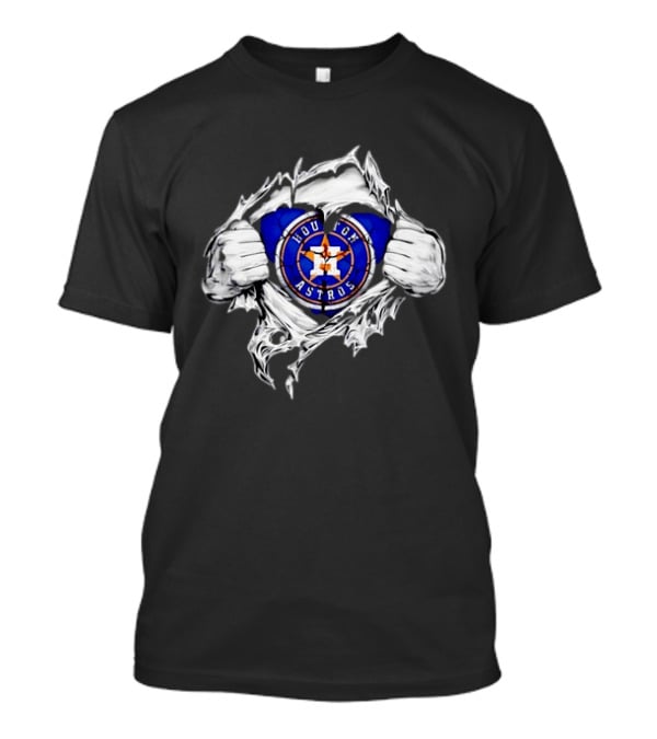 Houston Astros Ripped Skin MLB Baseball Hidden T-Shirt