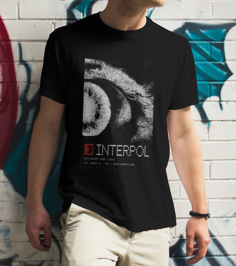 Interpol Santa Barbara Bowl Event August 14 7PM With Julje T-Shirt