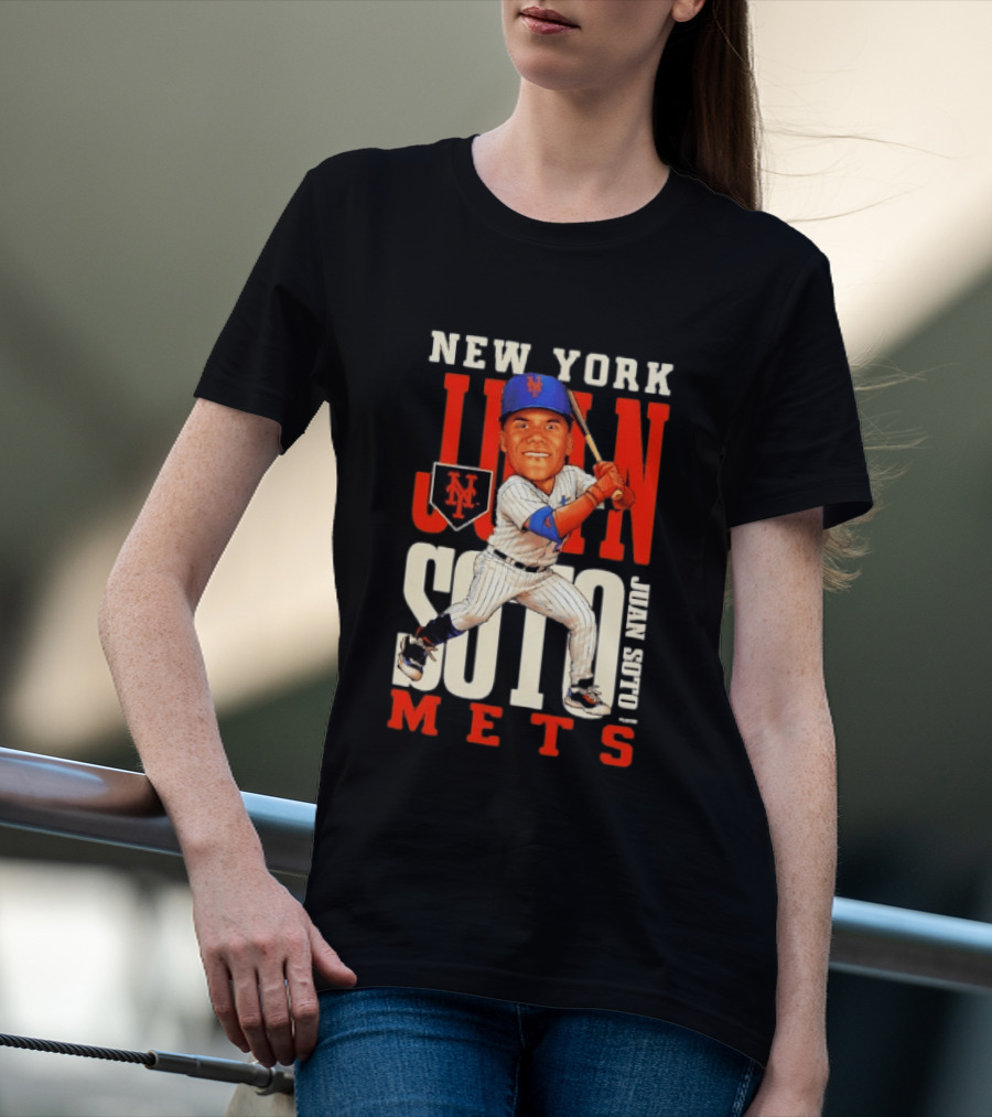 New York Mets Juan Soto Caricature MLB Baseball T-Shirt