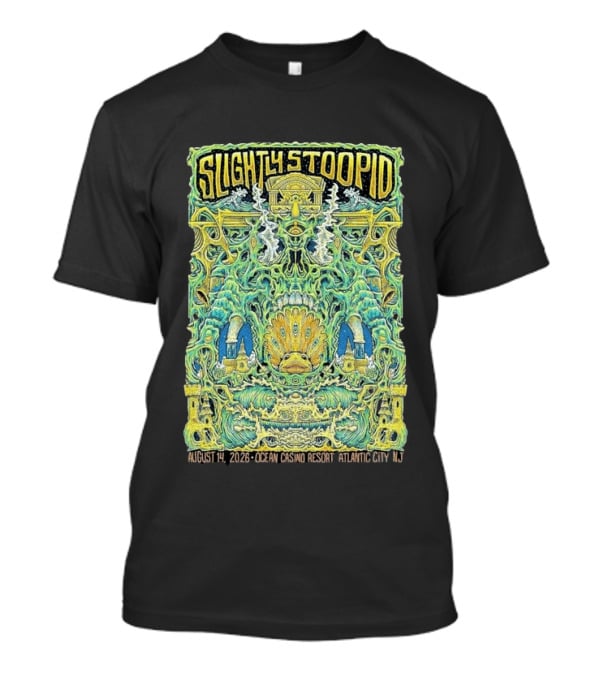Slightly Stoopid August 14 2026 Ocean Casino Resort Atlantic City NJ Psychedelic Event T-Shirt