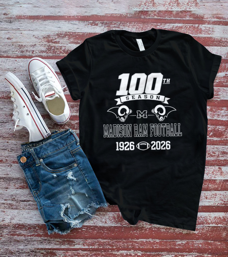 Madison Ram Football 100th Season 1926 2026 T-Shirt