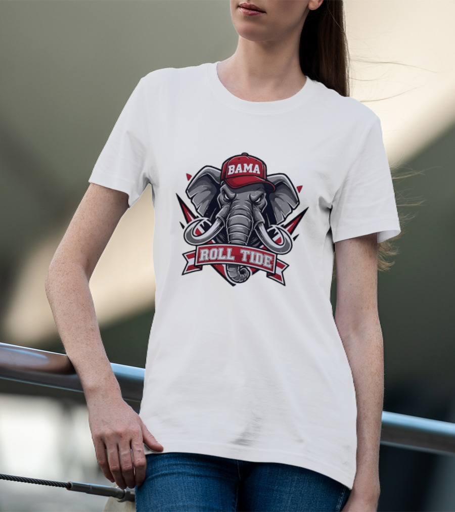 Bama Roll Tide Elephant Alabama Crimson Tide Fan T-Shirt