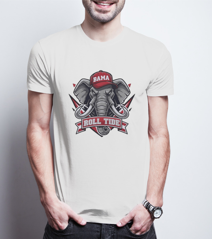Bama Roll Tide Elephant Alabama Crimson Tide Fan T-Shirt