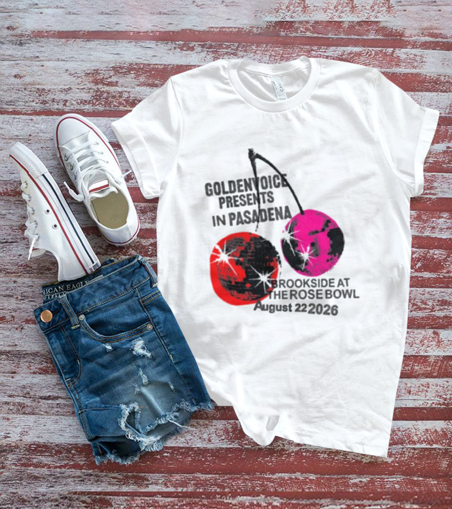 Goldenvoice Presents Pasadena Brookside At The Rose Bowl August 22 2026 Disco Cherry Baby T-Shirt