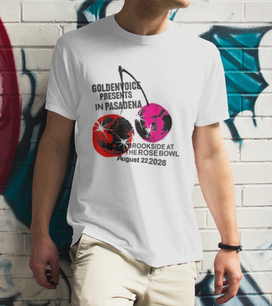 Goldenvoice Presents Pasadena Brookside At The Rose Bowl August 22 2026 Disco Cherry Baby T-Shirt