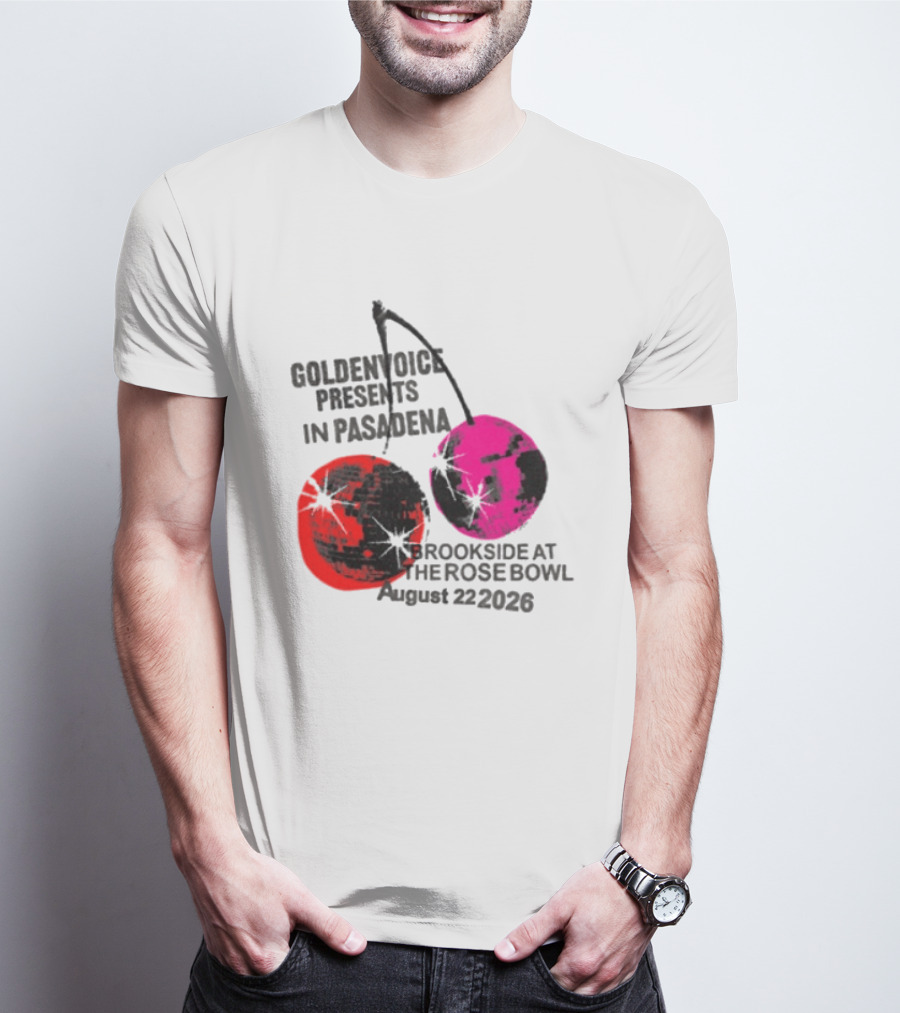 Goldenvoice Presents Pasadena Brookside At The Rose Bowl August 22 2026 Disco Cherry Baby T-Shirt