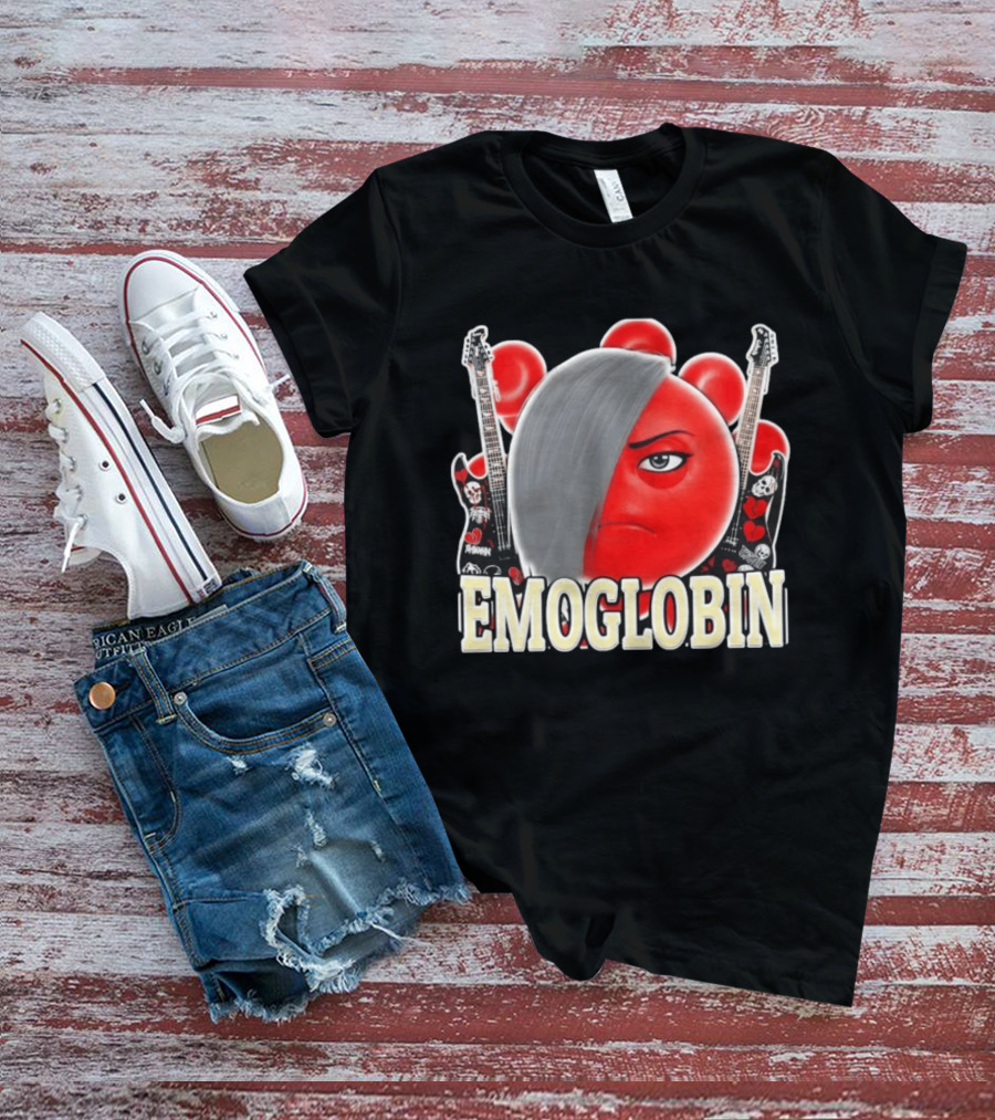 EMOGLOBIN Goblin Emoji With Emo Guitar T-Shirt