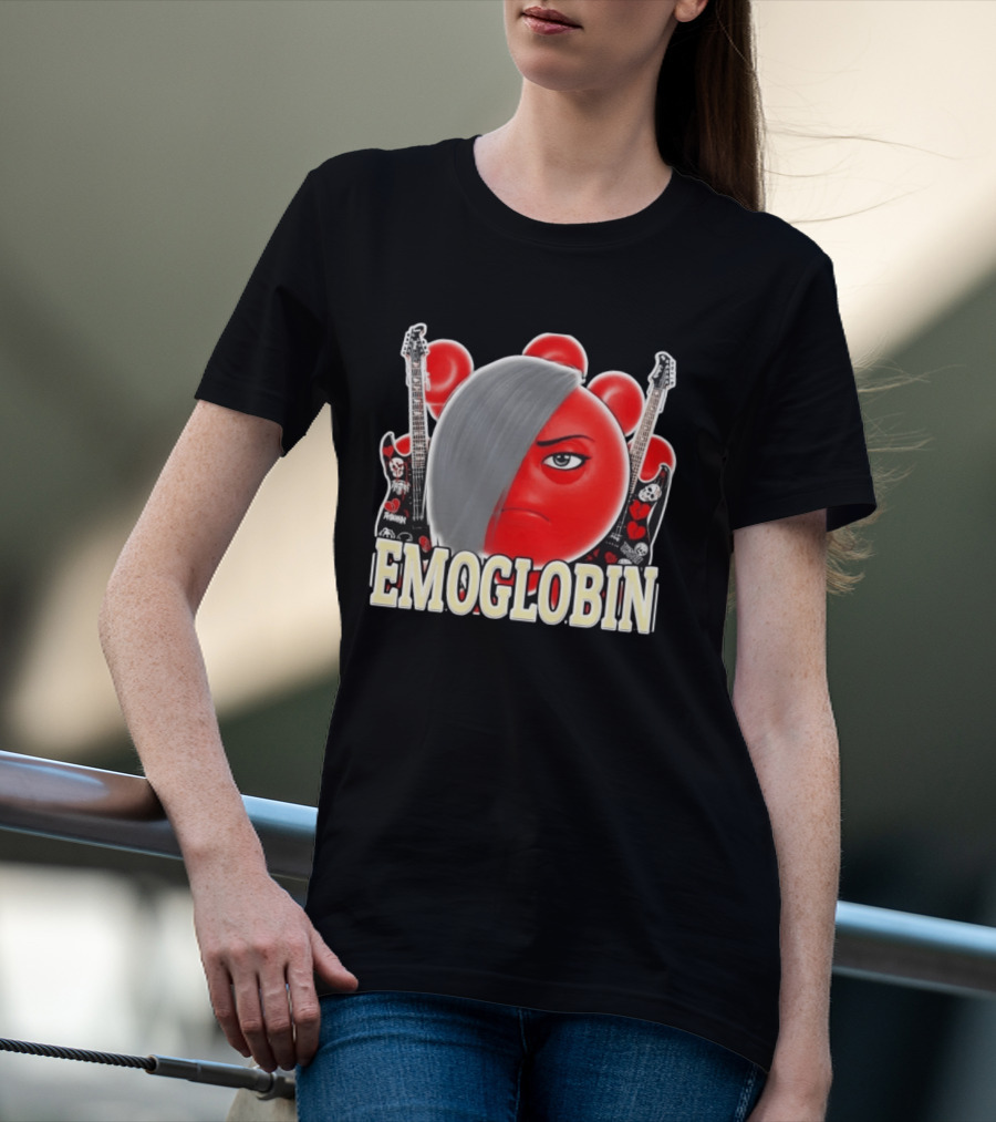 EMOGLOBIN Goblin Emoji With Emo Guitar T-Shirt