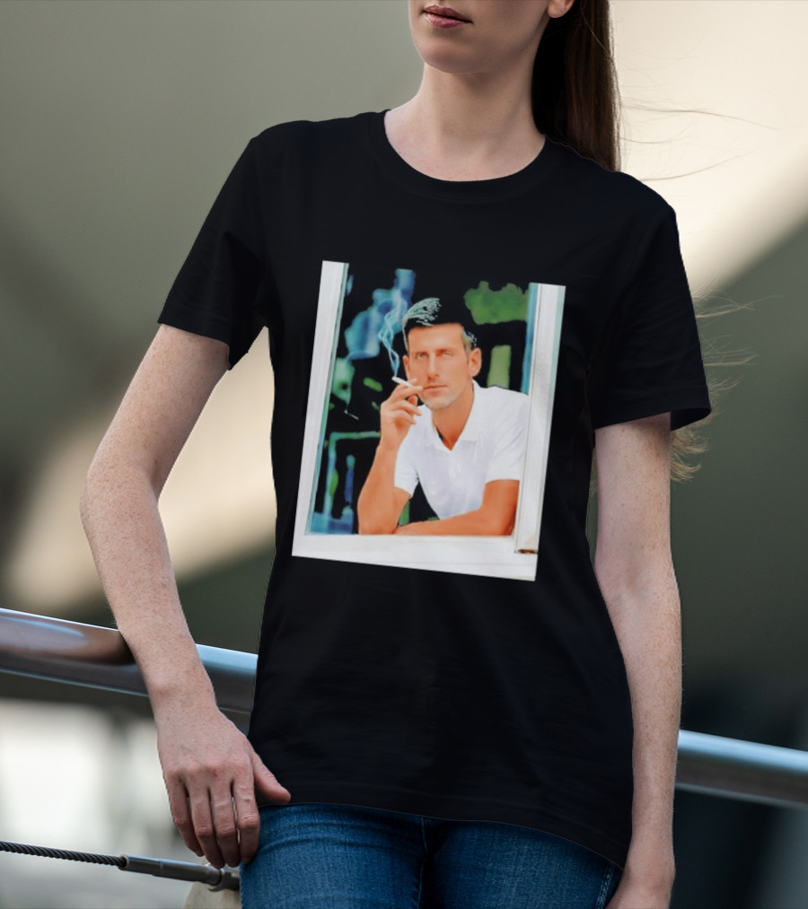 Novak Djokovic Smoking Tennis ATP Champion T-Shirt
