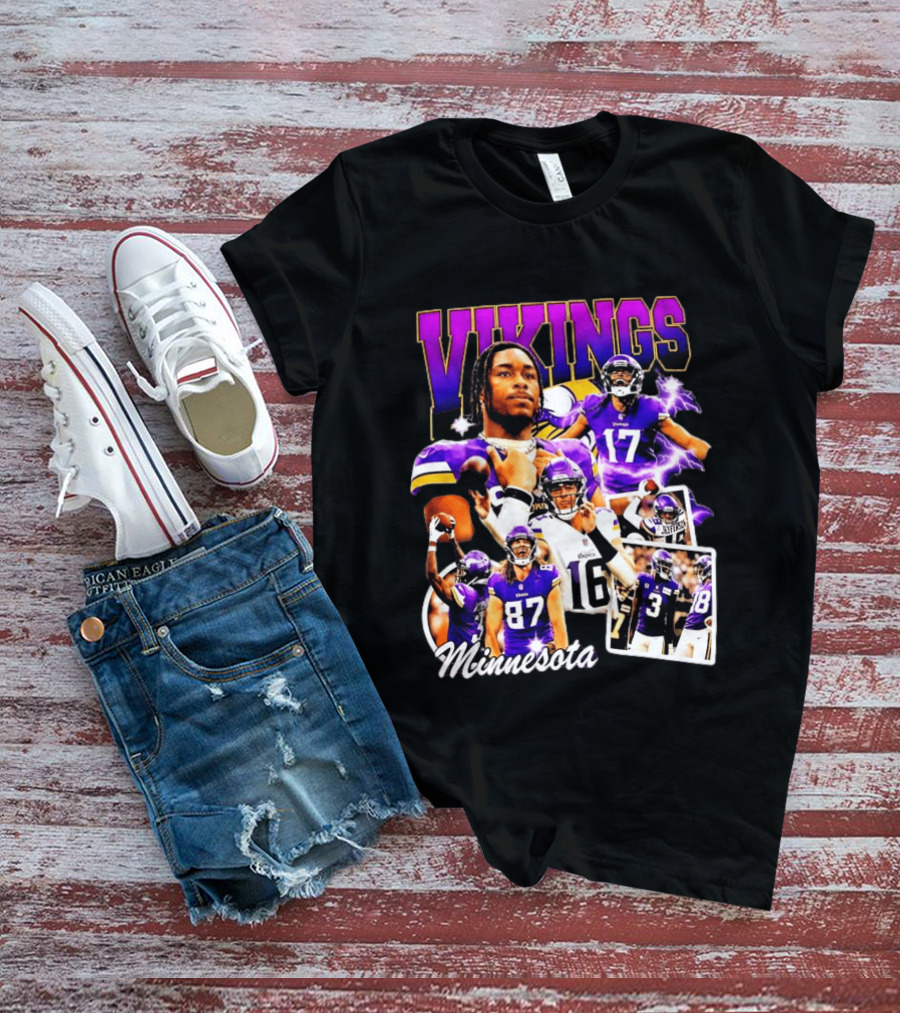 Fanatics Minnesota Vikings Notorious Justin Jefferson 87 83 16 17 Football T-Shirt