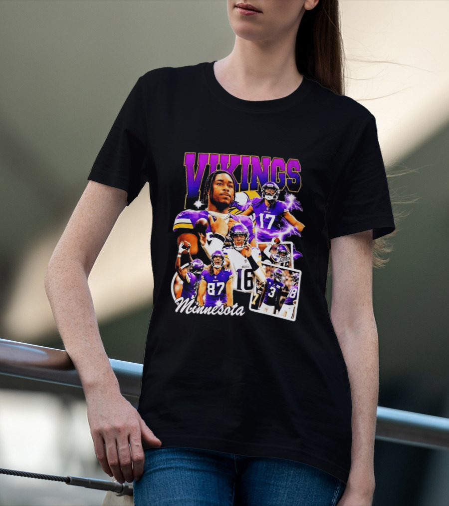 Fanatics Minnesota Vikings Notorious Justin Jefferson 87 83 16 17 Football T-Shirt