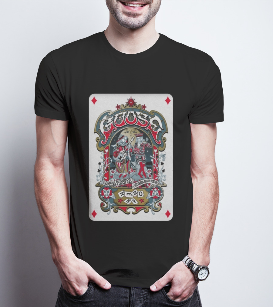Goose Aug 16 2026 Grand Theatre Reno NV Playing Card T-Shirt