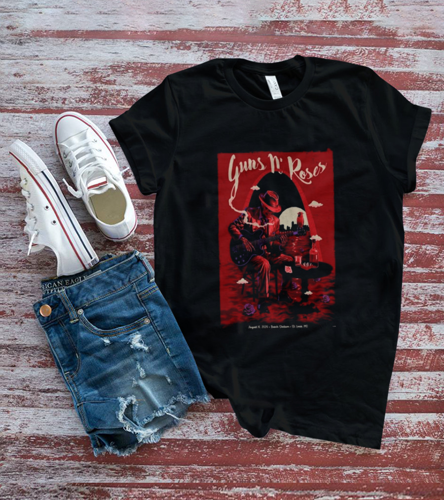 Guns N' Roses 2026 Busch Stadium August 16 St. Louis MO Tour T-Shirt