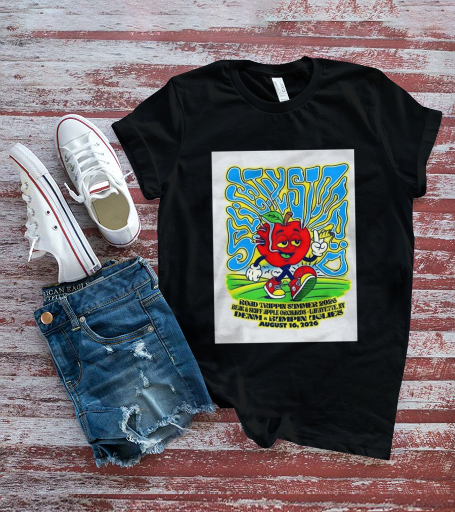 Slightly Stoopid Road Trippin Summer 2026 Beak & Skiff Orchards LaFayette NY August 16 With Denim And Bumpin Uglies T-Shirt