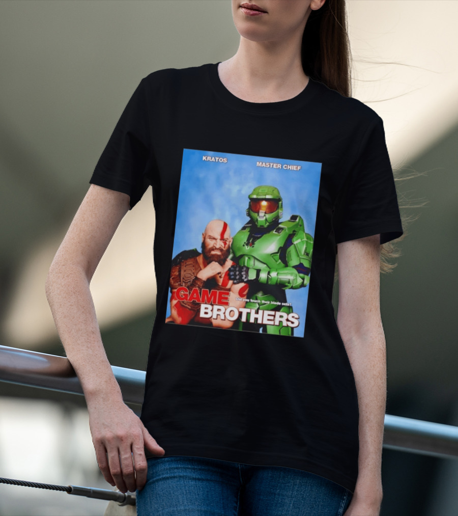 Kratos Master Chief Game Brothers Did You Touch Their Blade Sets T-Shirt