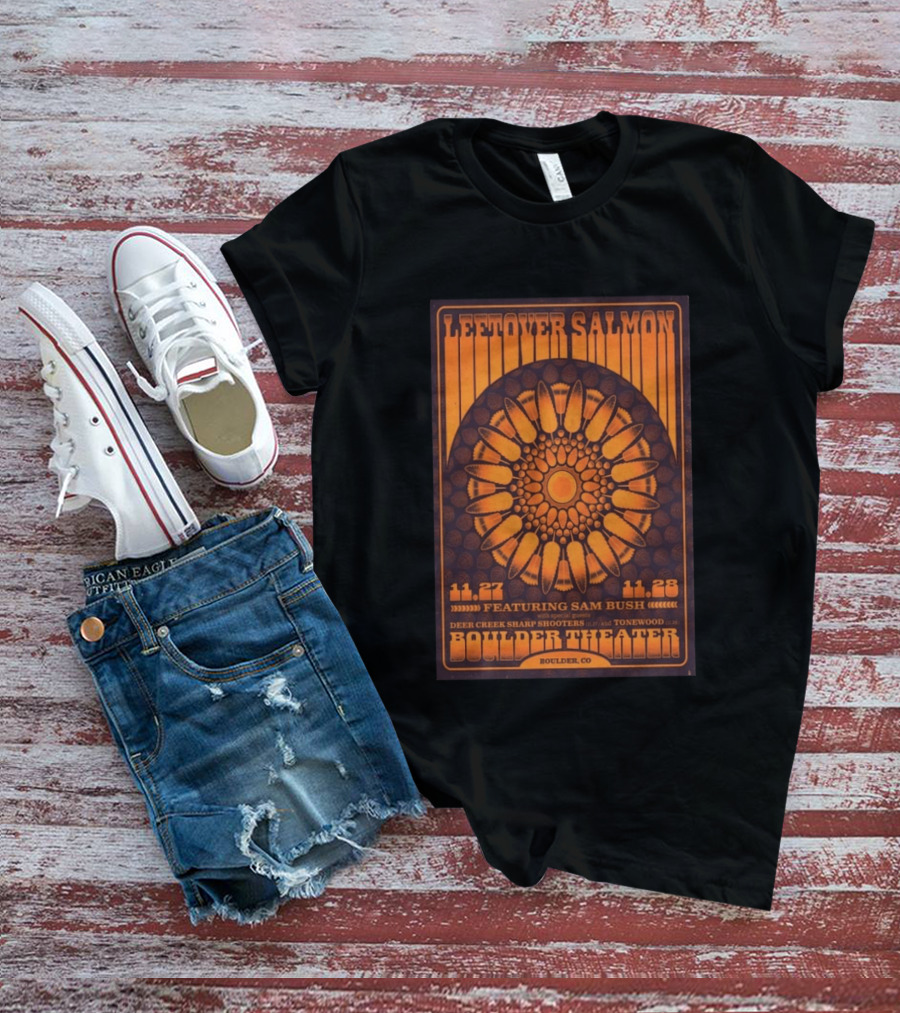 Leftover Salmon Boulder Theater November 27 28 2026 Featuring Sam Bush Deer Creek Sharp Shooters Tonewood T-Shirt