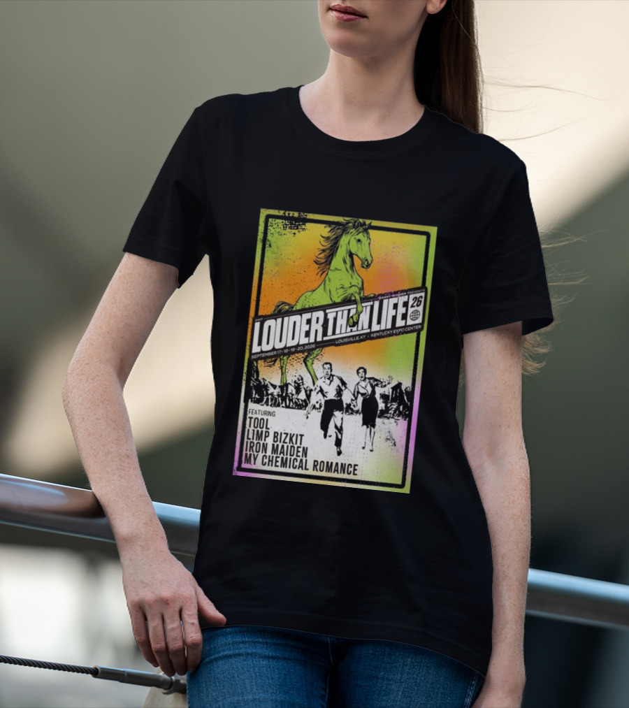 Louder Than Life 2026 Louisville KY Featuring Tool Limp Bizkit Iron Maiden My Chemical Romance T-Shirt