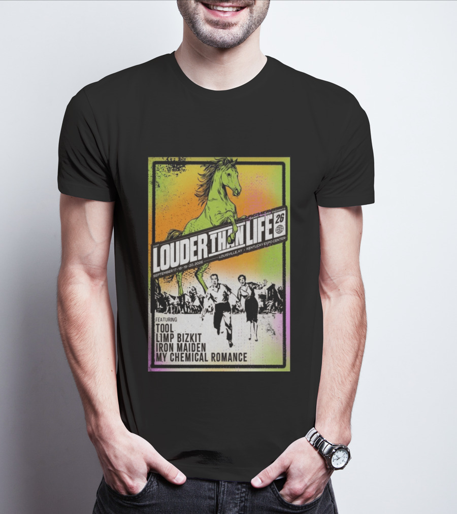 Louder Than Life 2026 Louisville KY Featuring Tool Limp Bizkit Iron Maiden My Chemical Romance T-Shirt
