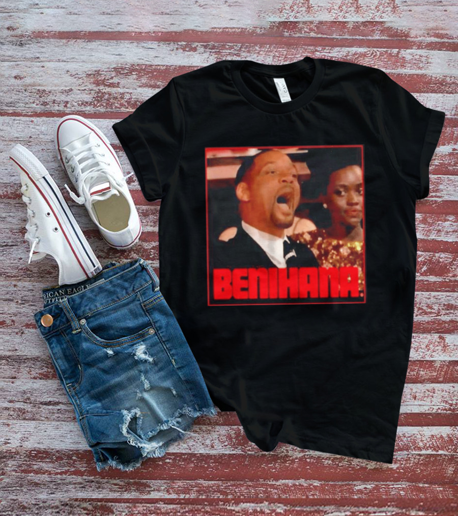 Benihana Will Smith Oscar 2022 Reaction Image T-Shirt