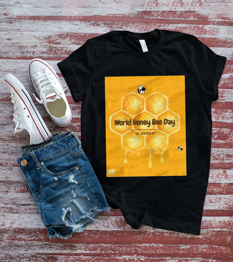 World Honey Bee Day 15 August Honeycomb T-Shirt