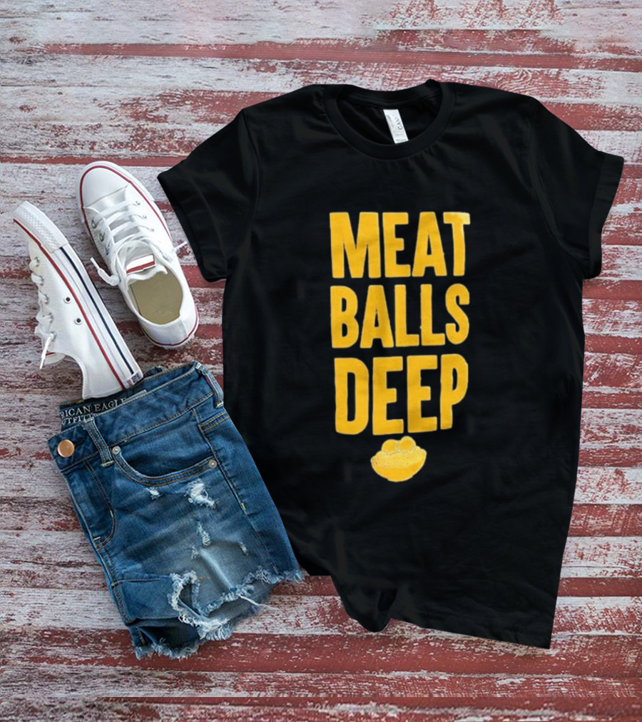 Meat Balls Deep Pasta Bowl Yellow T-Shirt