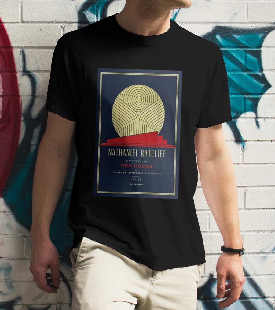 Nathaniel Rateliff Red Rocks Colorado Symphony Orchestra Special Guest Lucius 08.18.2026 T-Shirt